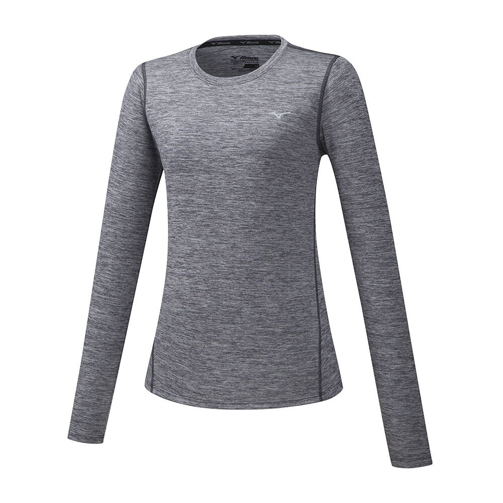 Camiseta Mizuno Running Impulse Core LS - Mulher - Cinzentas - MRHFZ5018